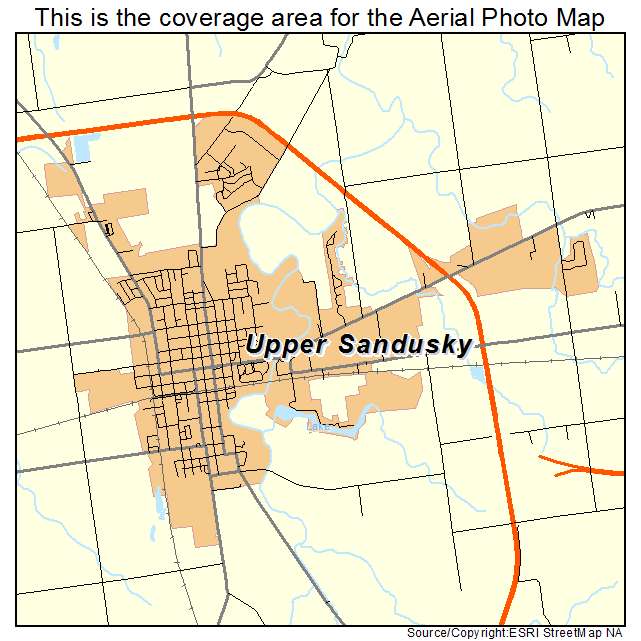 Upper Sandusky, OH location map 