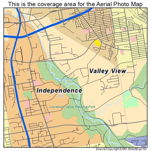 Valley View, OH location map 