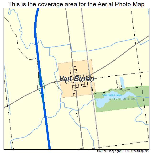Van Buren, OH location map 