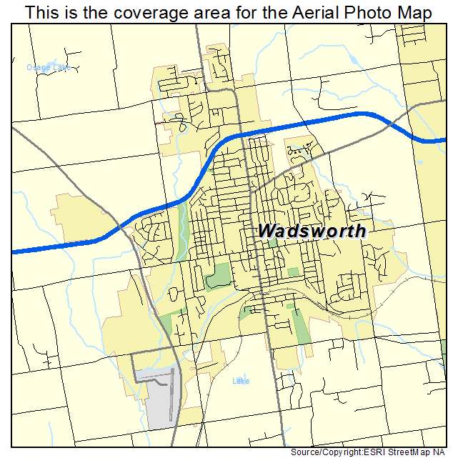 Wadsworth, OH location map 