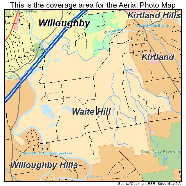 Waite Hill, OH location map 