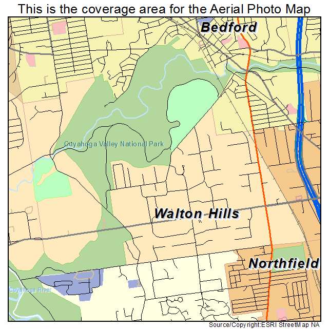 Walton Hills, OH location map 