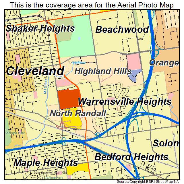 Warrensville Heights, OH location map 