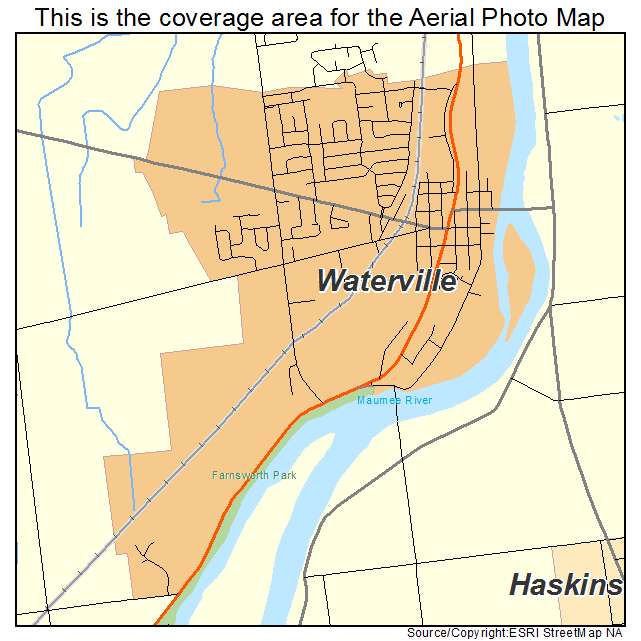 Waterville, OH location map 