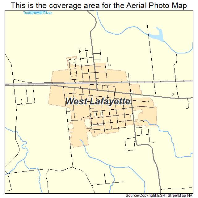 West Lafayette, OH location map 