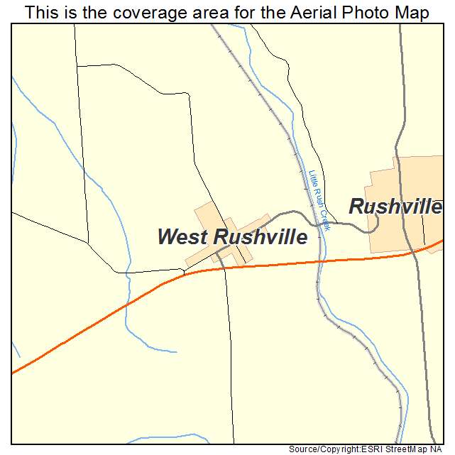 West Rushville, OH location map 
