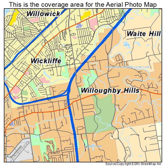 Willoughby Hills, OH location map 