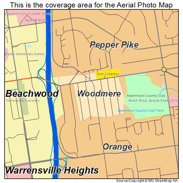 Woodmere, OH location map 