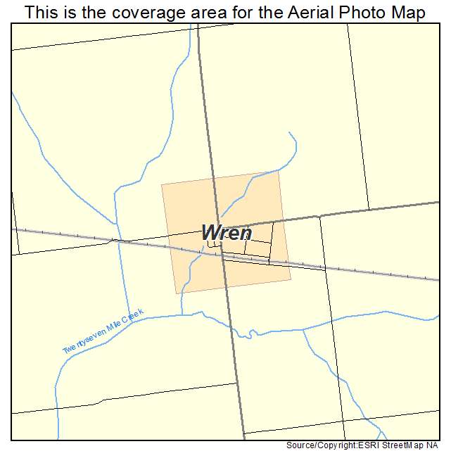 Wren, OH location map 