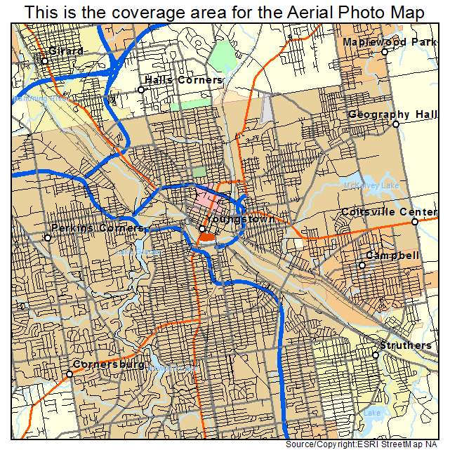 Youngstown, OH location map 