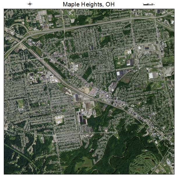 Maple Heights, OH air photo map