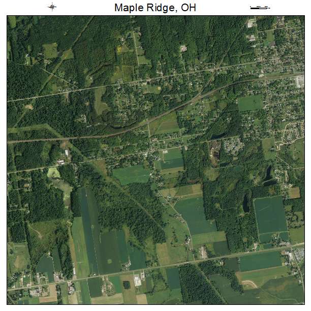 Maple Ridge, OH air photo map