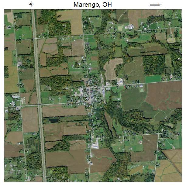 Marengo, OH air photo map