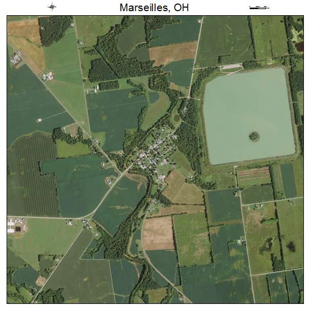 Marseilles, OH air photo map