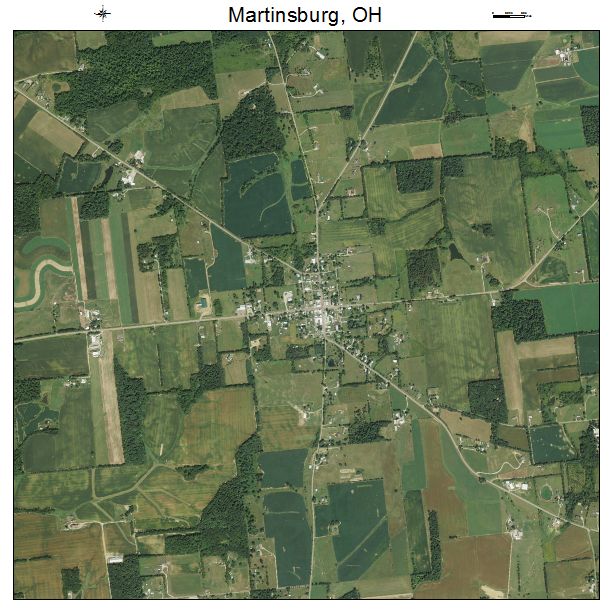 Martinsburg, OH air photo map