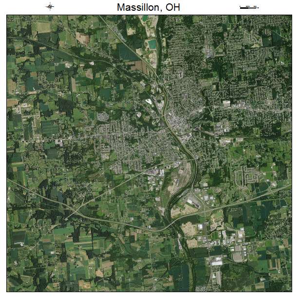 Massillon, OH air photo map