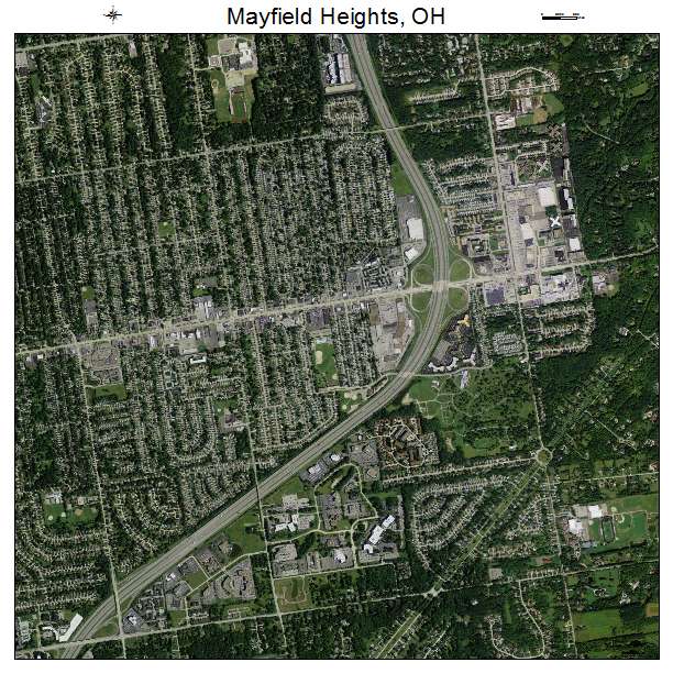 Mayfield Heights, OH air photo map