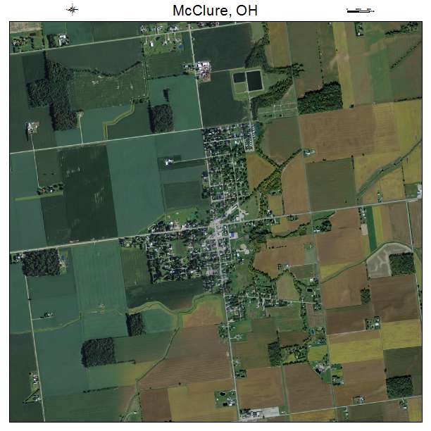 McClure, OH air photo map