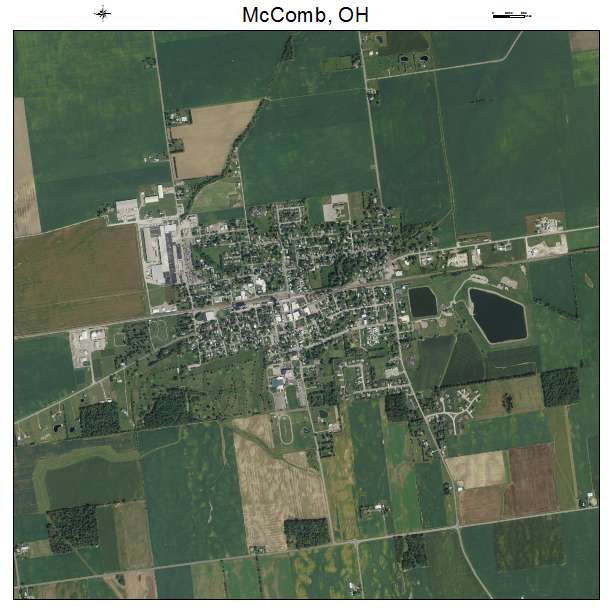 McComb, OH air photo map