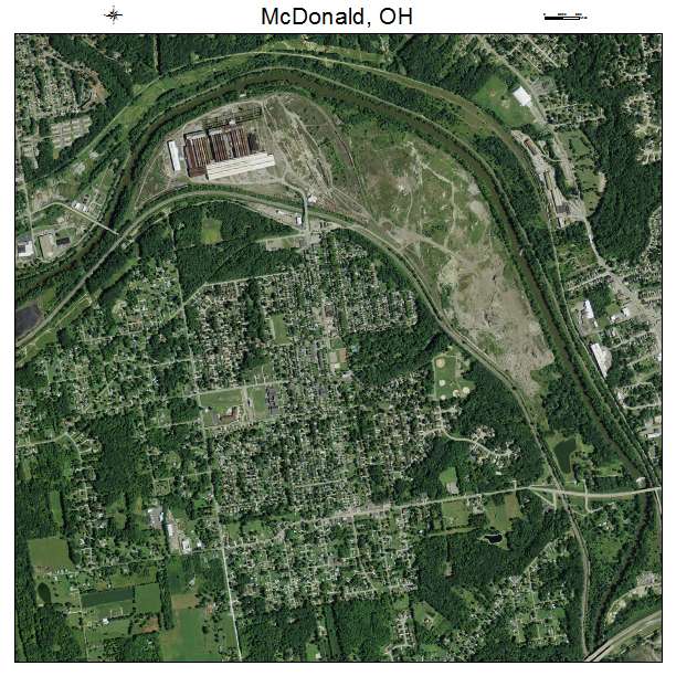 McDonald, OH air photo map