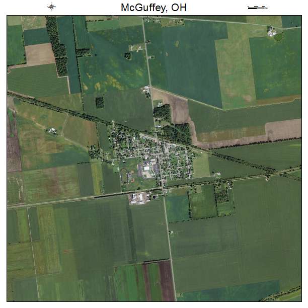 McGuffey, OH air photo map