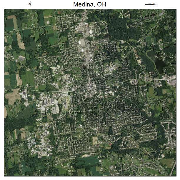Medina, OH air photo map