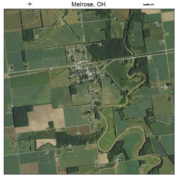 Melrose, OH air photo map