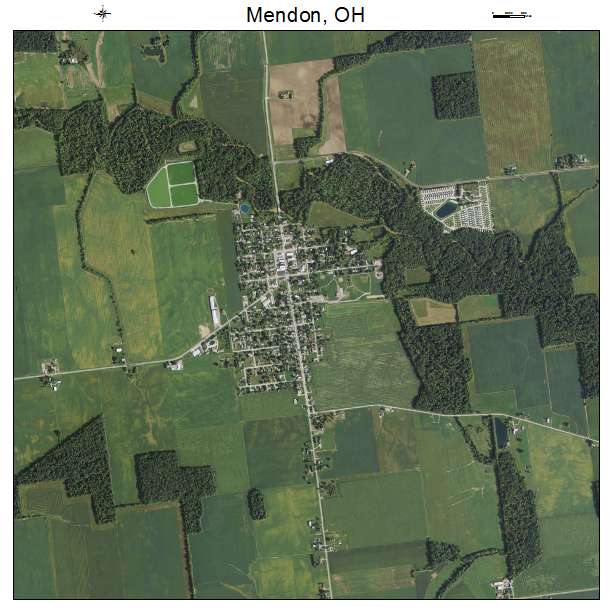 Mendon, OH air photo map