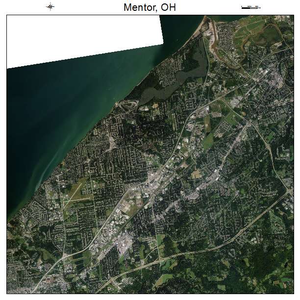 Mentor, OH air photo map