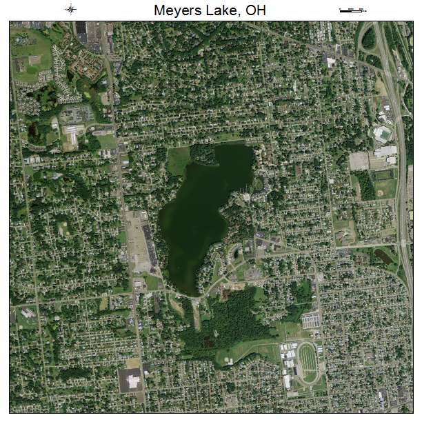 Meyers Lake, OH air photo map