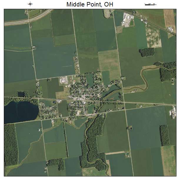 Middle Point, OH air photo map