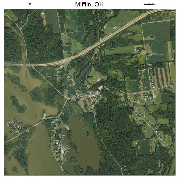 Mifflin, OH air photo map