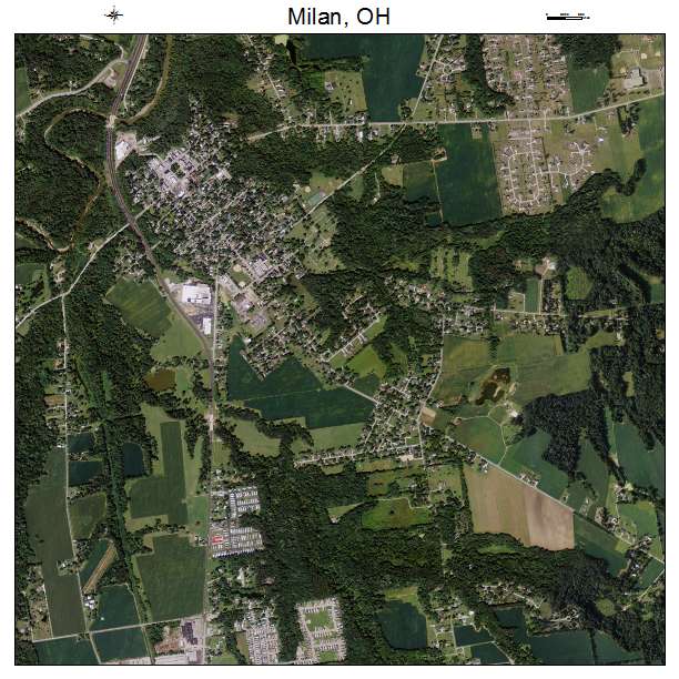 Milan, OH air photo map