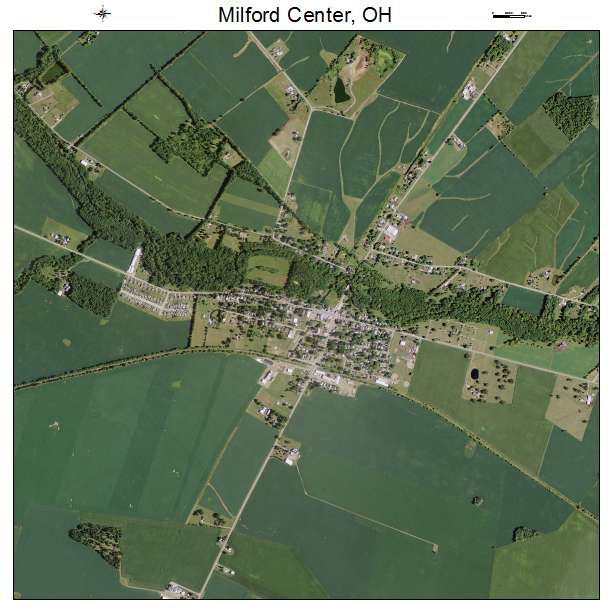 Milford Center, OH air photo map