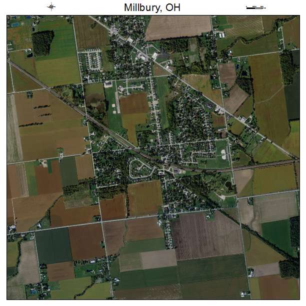 Millbury, OH air photo map