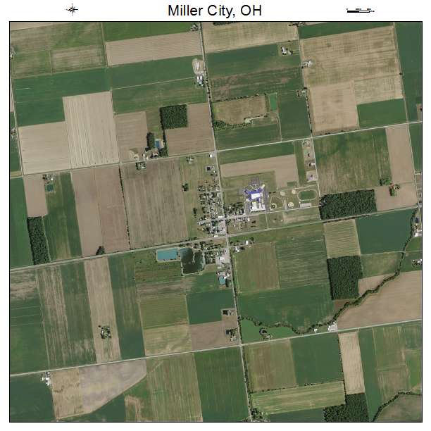 Miller City, OH air photo map