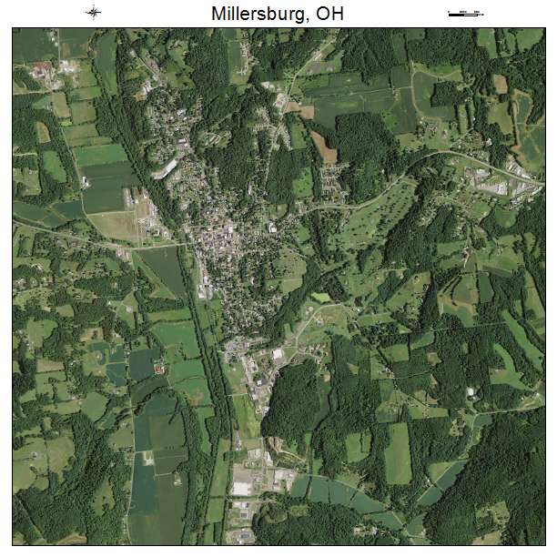 Millersburg, OH air photo map