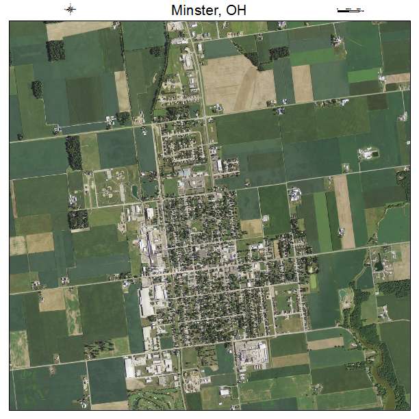 Minster, OH air photo map