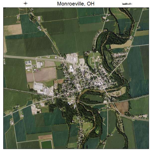 Monroeville, OH air photo map