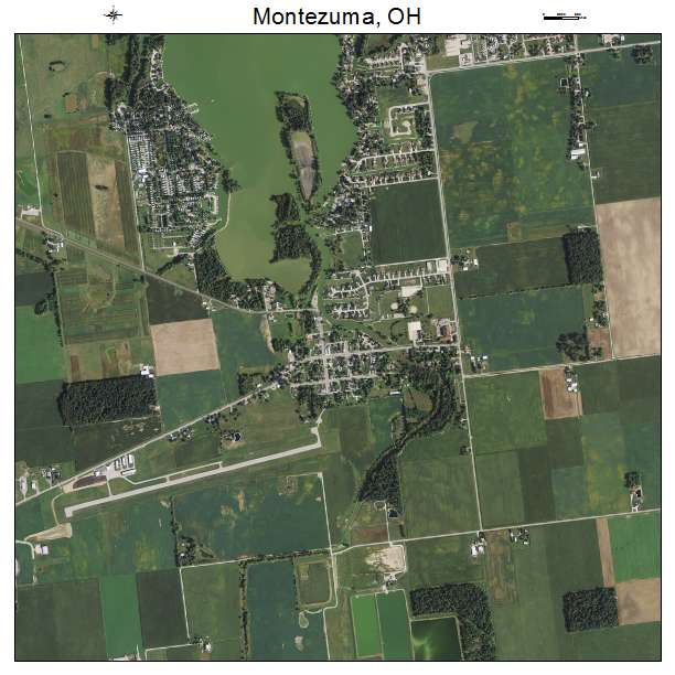 Montezuma, OH air photo map