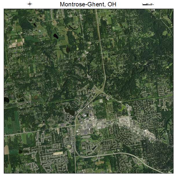 Montrose Ghent, OH air photo map