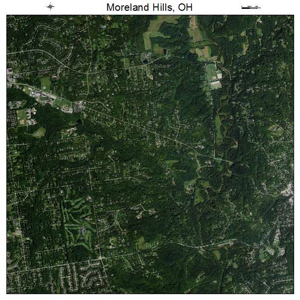 Moreland Hills, OH air photo map
