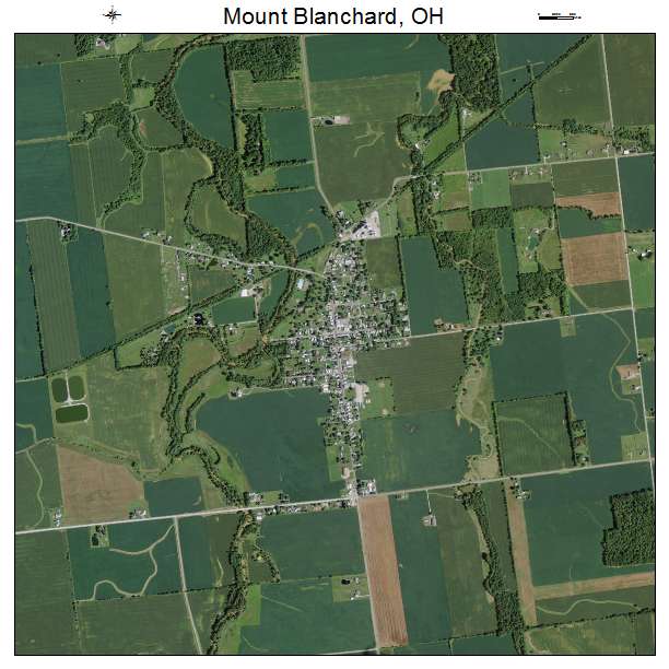Mount Blanchard, OH air photo map