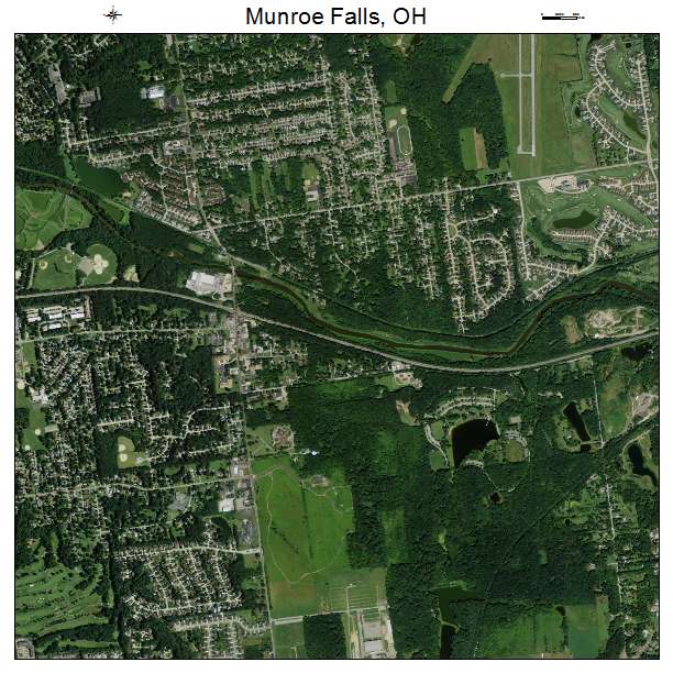 Munroe Falls, OH air photo map