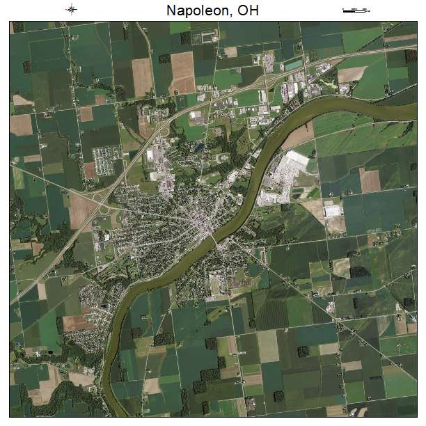 Napoleon, OH air photo map