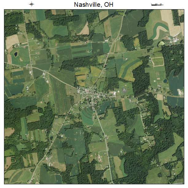 Nashville, OH air photo map