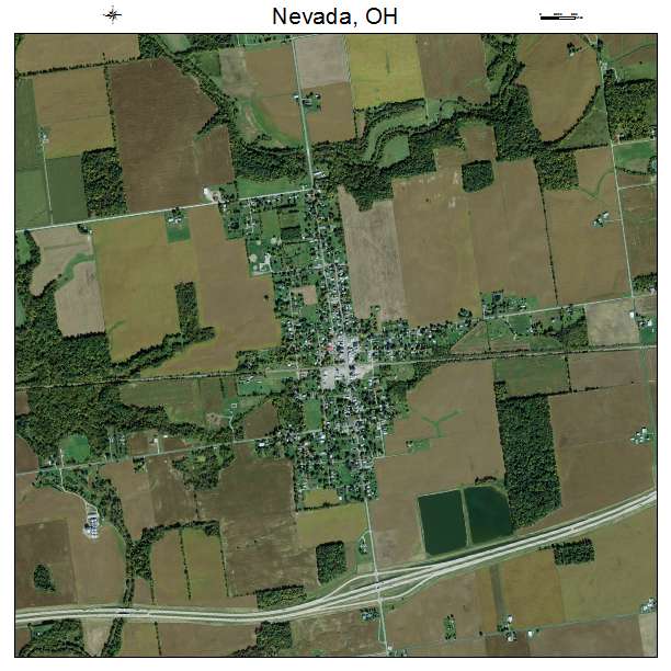 Nevada, OH air photo map