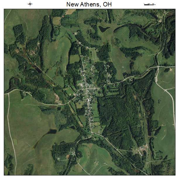 New Athens, OH air photo map