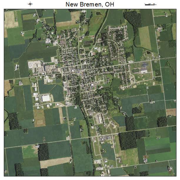 New Bremen, OH air photo map