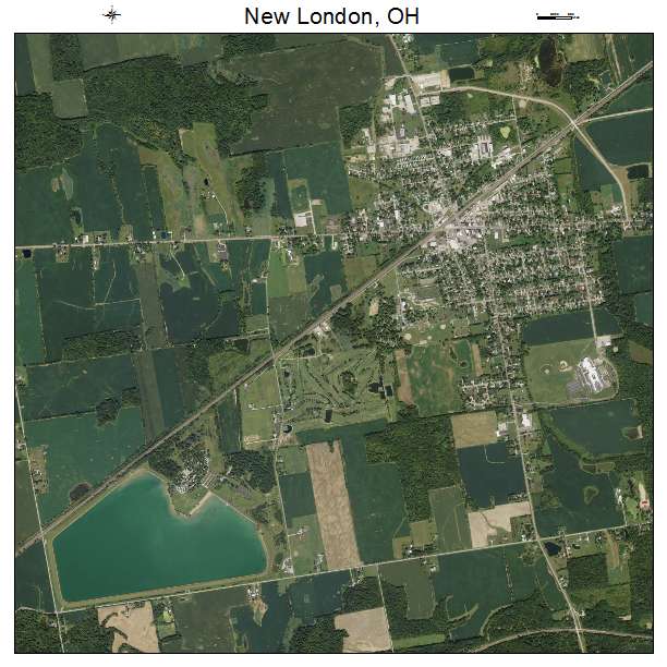 New London, OH air photo map